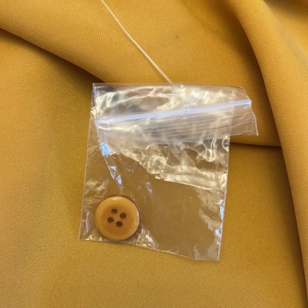 Mimosa gold long sleeve button front blouse Size S NWOT